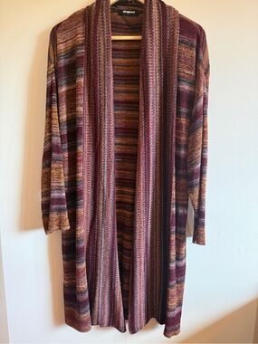 Desigual Space Dye Open Front Cardigan Duster Sweater Medium Boho Cottagecore